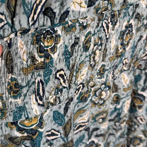 Sonoma button down Blue Floral Maxi Dress plus size 4X - Picture 7 of 13